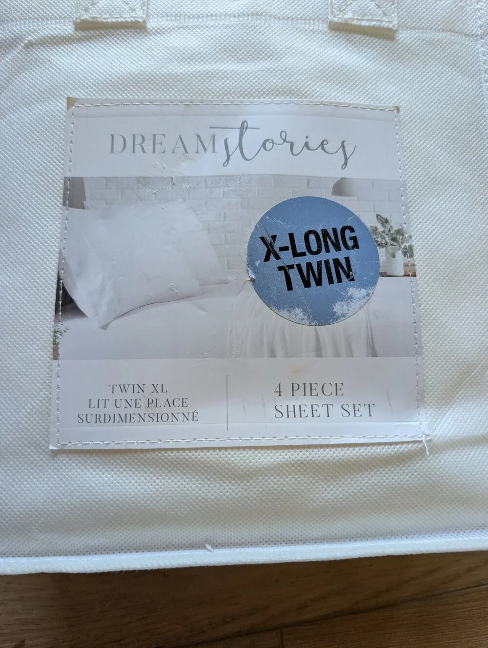 Dream Stories X-Long Twin 4-Piece Sheet Set - White